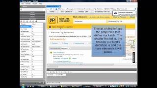 Helium Scraper extracting data from YellowPages