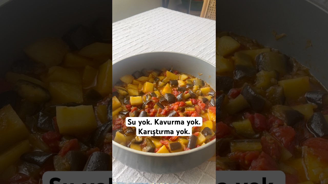 Karıştırmadan Pişen Zeytinyağlı Patlıcan Yemeği 🍆 | En Kolay Patlıcan Tarifi