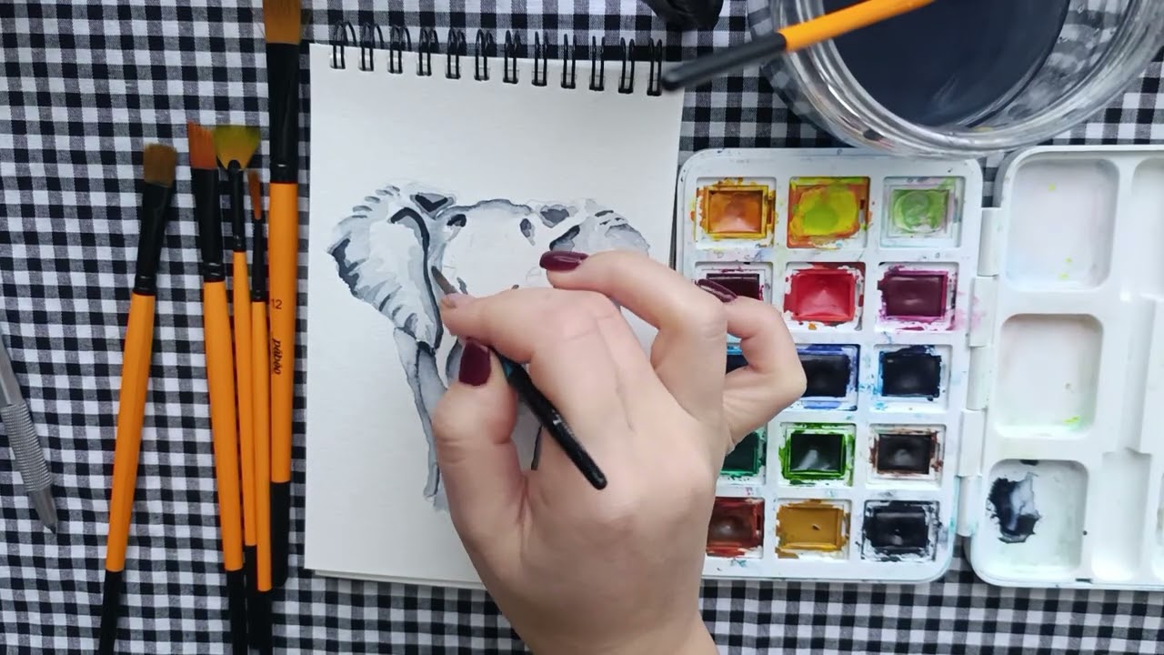 Step-by-Step Watercolor Elephant  | Watercolor for Beginners