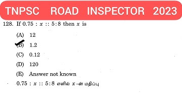 If 0.75:x::5:8 then x is