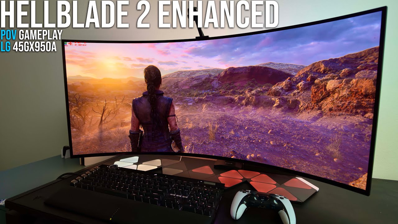 Hellblade 2 Enhanced is BEAUTIFUL on a LG 45