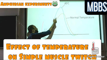 Effect of Temperature🌡️on Simple muscle twitch, Amphibian Experiments. #mbbs #practical