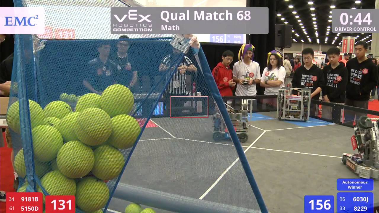 VEX Worlds 2016 - VRC High School - Math - Qual 68 (9181B 5150D) 283 vs 226 (6030J 8229)