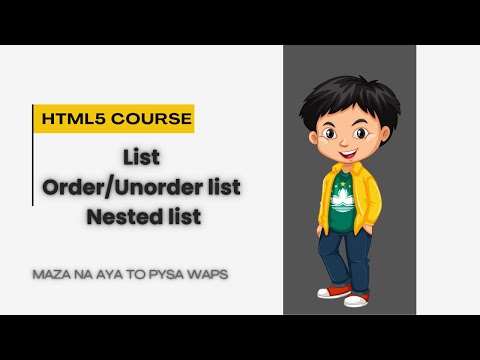 List in HTML | order list | unorder list | nested list