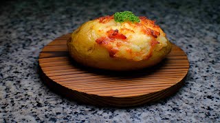 芝士煙肉焗薯/Baked Potatoes with Bacon and Cheese