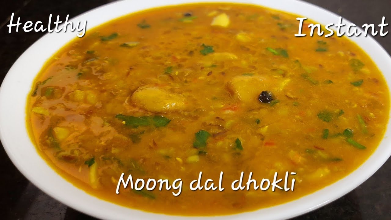 Dal dhokli with sprouted moong dal