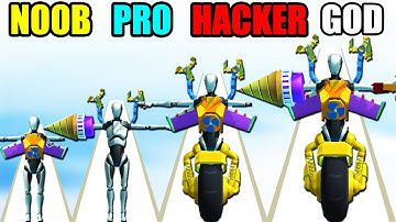 NOOB vs PRO vs HACKER vs GOD in Merge Cyborg