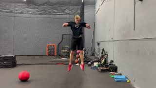 Explosive Movement Drills: How to Improve Pitching Mechanics & Velo [P2 Wide Stance Vertical Jump]