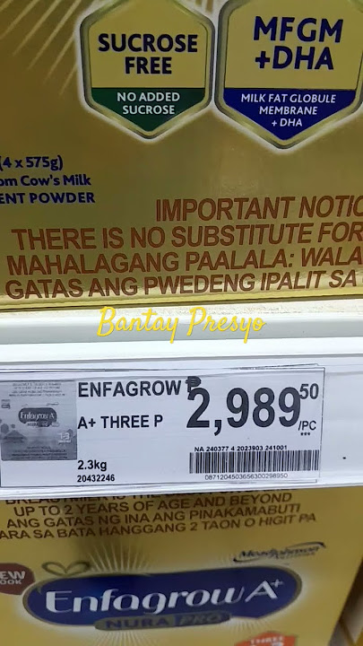 Enfagrow A 3 2.3kg Price #enfagrow #milk #gatas #price #bantaypresyo