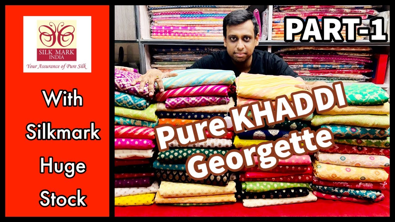 Part-1 PURE KHADDI GEORGETTE SAREES | ADI INDIAN SILK HOUSE | LATEST COLLECTION