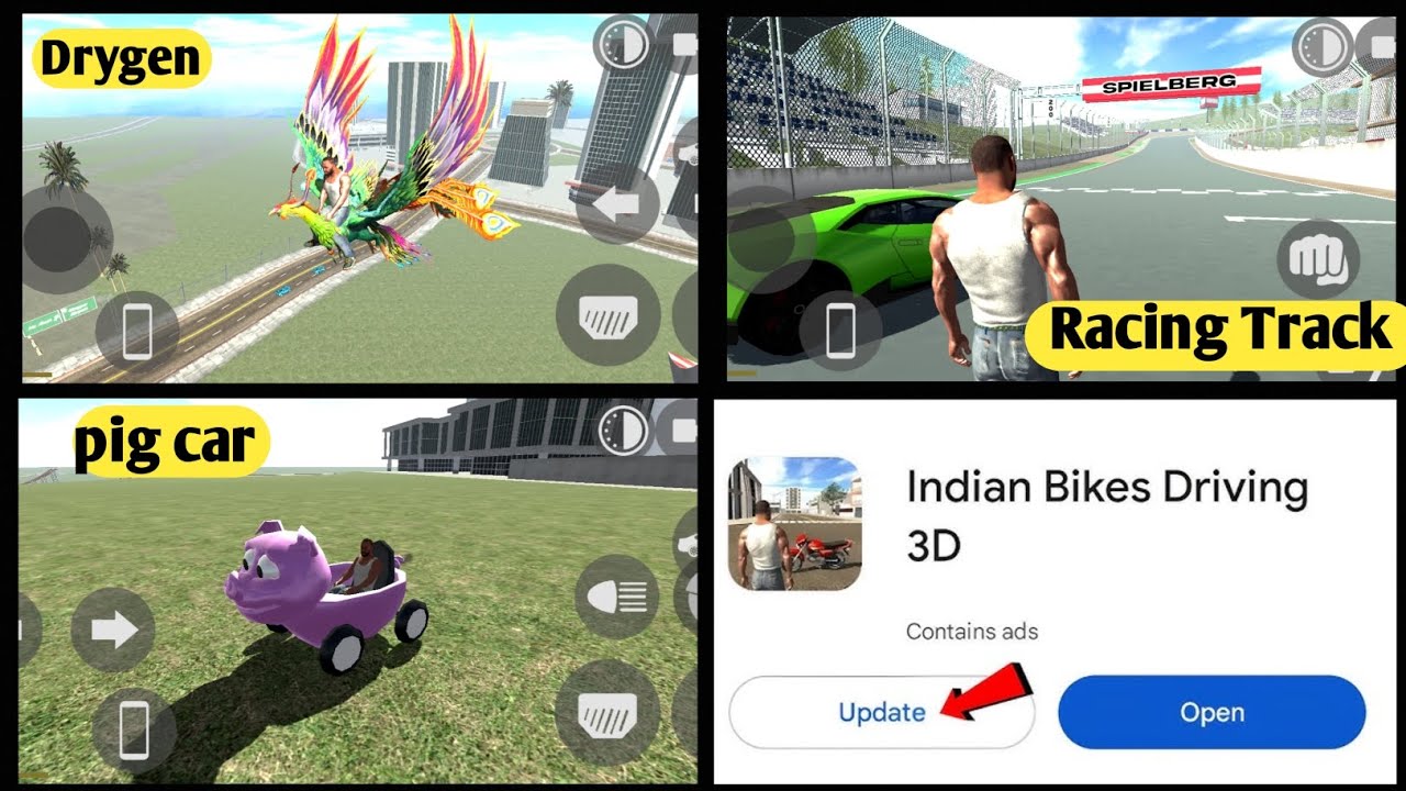 Indian bike game new update | dragon ; racing track ; pig 🐷 car  (