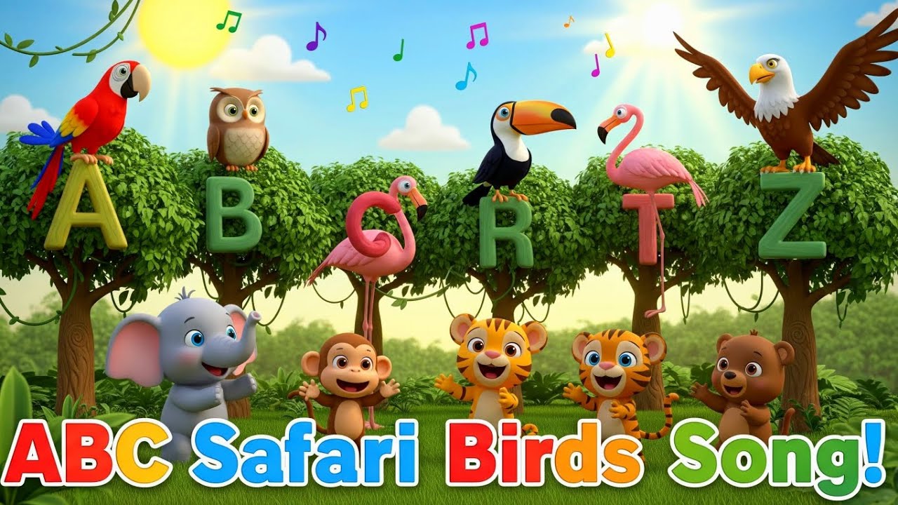 ABC Safari Birds Song | A to Z Bird Sounds for Kids | Fun Learning Adventure!
