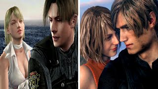 Resident 4 Remake Ashley Asks Leon To Sleep Over With Her VS Original