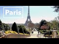 Paris france walking from jardin du trocadero to arc de triomphe  spring 2023  4kr 60 fps
