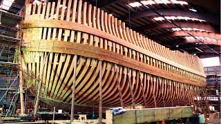 Amazing Luxury Wooden Ship Building Process. Incredible Modern Wooden Yachts Assembling Construction