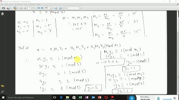 chinese remainder theorem | cryptography network security