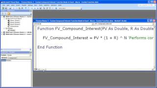 Finance Basics 3   Custom Compound Interest Function Made in Excel   Macro   Custom Functions