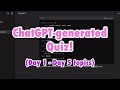 Testing My Swift Beginner Knowledge with a ChatGPT-Generated Quiz! (Day 1 - Day 5 topics)