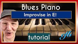 Blues Piano in E. Improvisation over extended chords