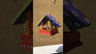 How to make a bird feeder /House🐦 home made diy 🦜 WoodCrafts 🦜easy craft ideas🐦 S-Multi Crafts
