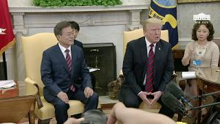 President Trump Meets with the President of the Republic of Korea