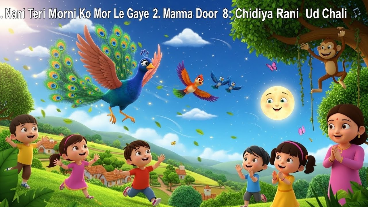 Nani Teri Morni Ko Mor Le Gaye | Fun Hindi-English Kids Song | Nursery Rhyme for Toddlers