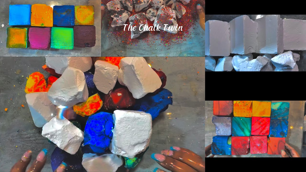 the chalk twin comp | crunchy jumbo dyed blocks | dyed dusty gym chalk ...