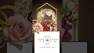 Beautiful Wedding Invitation Card | Pakistani Wedding Card 2026 ❤️#Wedding2026 #Shorts #invitation