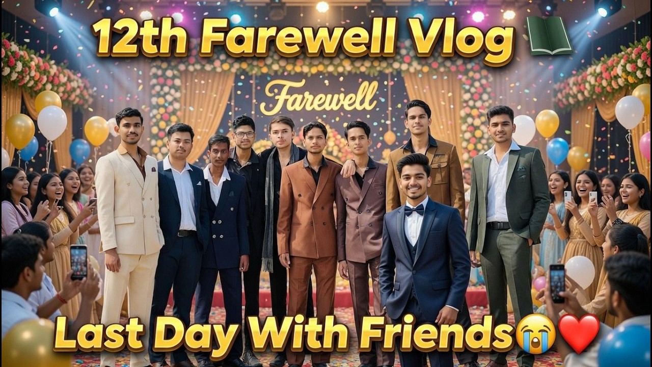 Farewell Party Entry Vibes 🔥 | Class 12 Last Day / Lucknow Farewell Vlog / 12 class ferval party /