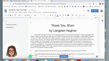 Annotations  on Google Docs