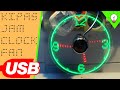 JAM KIPAS LED USB | USB LED clock fan