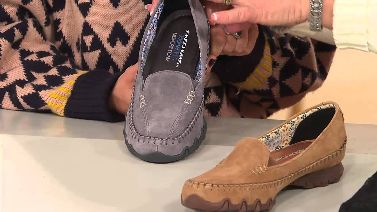 Skechers Suede Relaxed Fit Slip-on Moccasins - Pedestrian with Carolyn  Gracie - YouTube