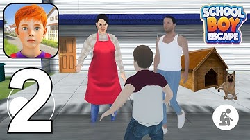 Boy Stealth Escape Runaway - Full Gameplay Walkthrough Part 2 - Schoolboy Escape (Android, iOS)