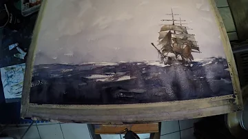 Watercolor demo - marine art - The Albatross