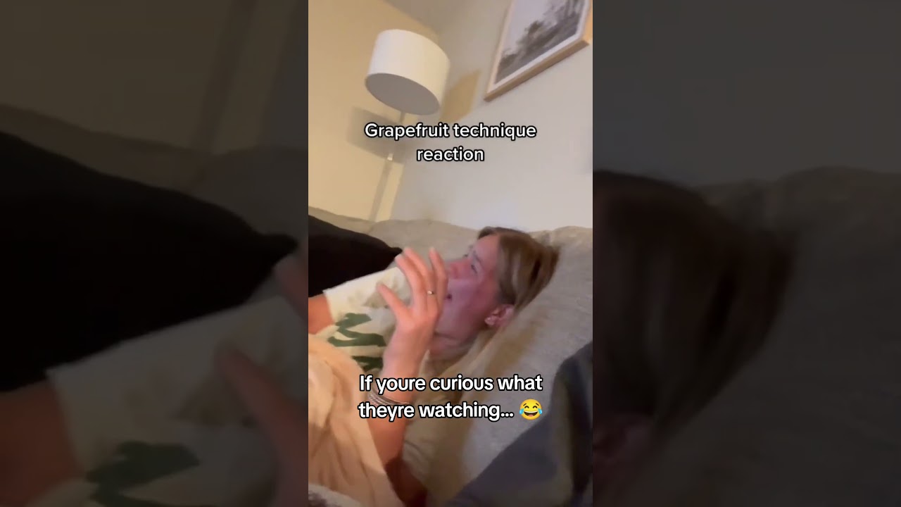She did WHAT? 😱😂  #reaction #grapefruit #technique #funny