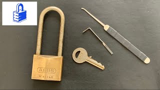 (46) Lock picking for Beginners - ABUS No 85/40 padlock SSP picked security pin & counter rotation