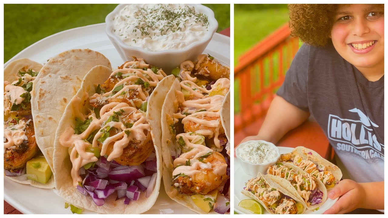 🌮 تاكو الجمبري ، سندويش مكسيكي خطير لازم تجربوه 🌮shrimp tacos
