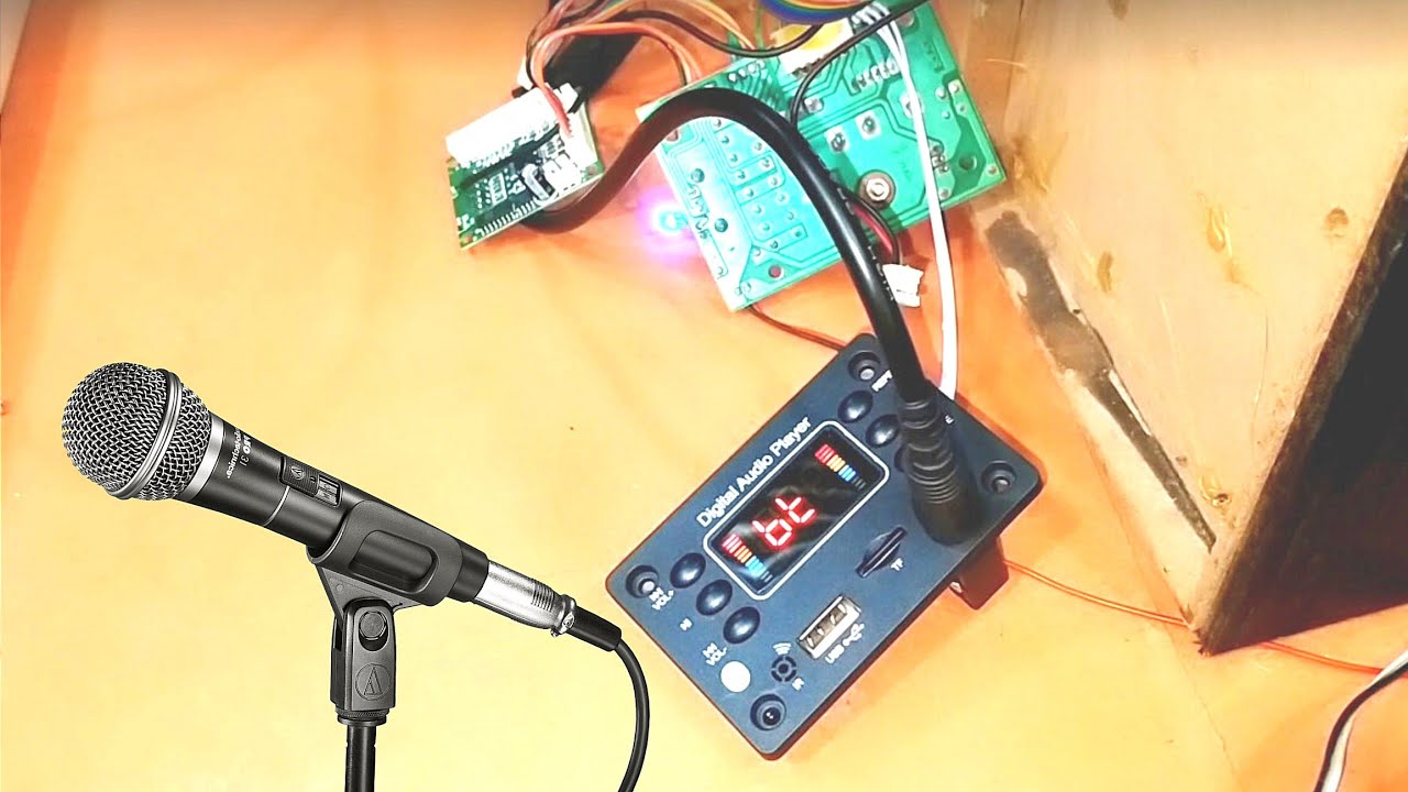 How To Connect Mic With Home Theater ( Speakers ) Easy At Home.YT 216