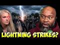 Lightning Strikes Feet from Protesters Opposing Erika Kirk Speech!