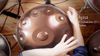 Ayasa Handpan in D Ashakiran 15+1 Ember chords