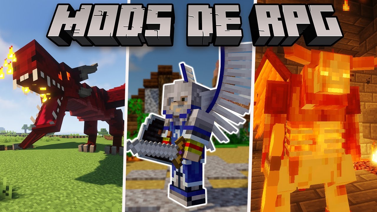 TOP 10 MELHORES MODS DE RPG PARA O MINECRAFT - YouTube