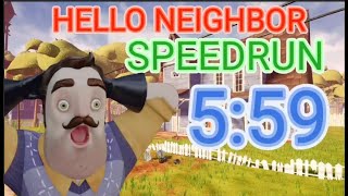 hello neigbor speedrun 5:50 min