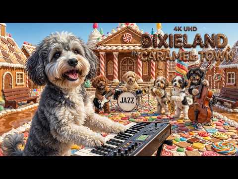 🎷🐶🎷 4K Dixieland in Caramel Town: The Sweetest Jazz by Furry Musicians! #jazz #relaxing #dixieland thumbnail