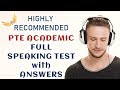 PTE ACADEMIC - FULL SPEAKING TEST - DECEMBER TEST - with ANSWERS 💥