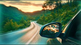 Relaxing Roadtrip From The Countryside To A Rainy City | Road Sounds, Rain and Soft Music screenshot 1