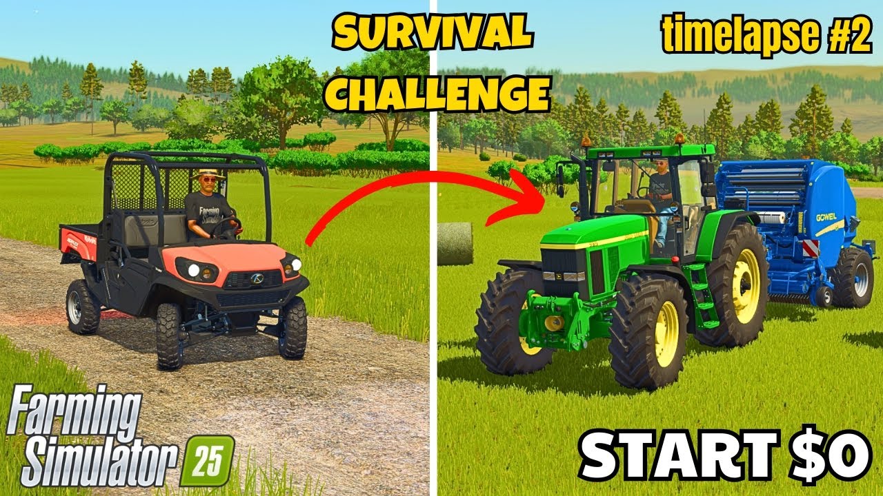 START with 0$ on FLAT MAP | Farming Simulator 25 -FS25 Survival ...