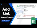 How to Add a link to specific data in Google Sheets