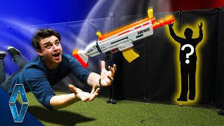 BLIND Catch The NERF Blaster Challenge!