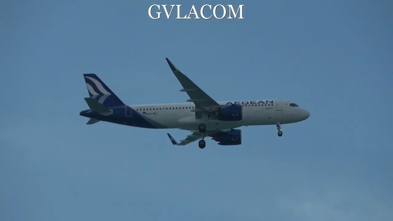 Sky Express and Aegen Airlines Airbus A320 at Faliro Airshow