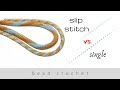 Slip stitch vs. single bead crochet | Bead crochet ropes tutorial | Bead crochet | DIY
